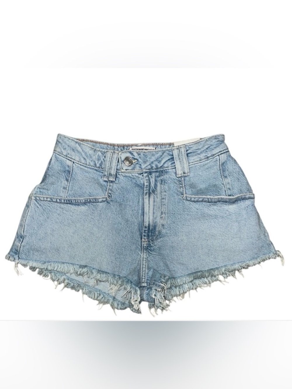 686. FREE PEOPLE Crvy High Voltage High rise denim shorts Sz 27 NWOT